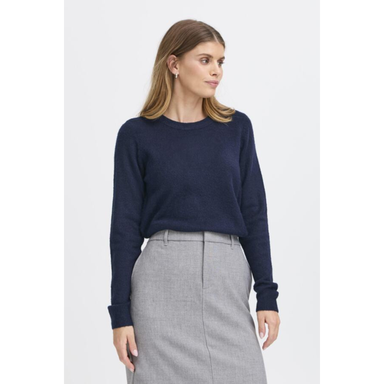 Frellis strikbluse - Night sky melange