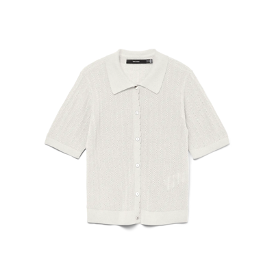 Vmluxlight polo t-shirt - Snow white