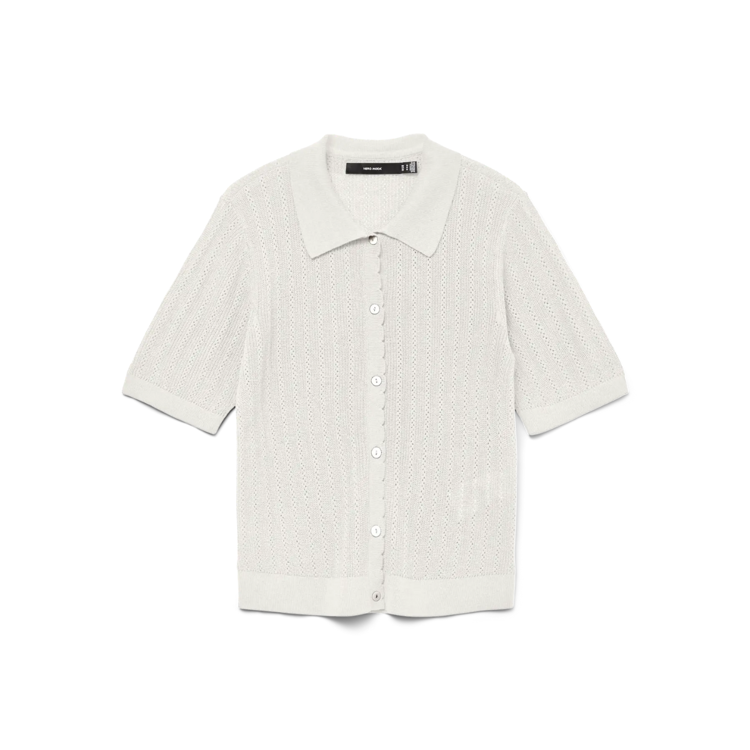 Vmluxlight polo t-shirt - Snow white