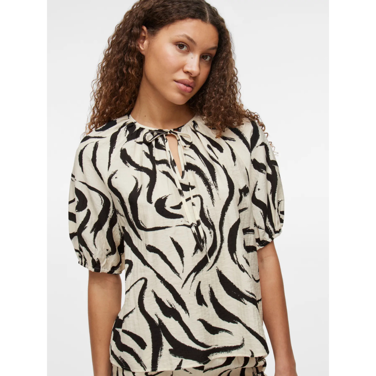 Viclo v-hals top - Birch/marble swirl