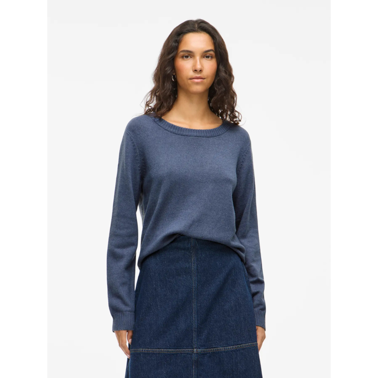 Viril strik bluse - Vintage indigo