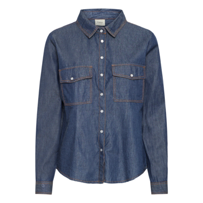 Frlarissa skjorte - Raw blue denim