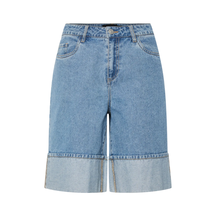 Pcmindy mw shorts - Light blue denim