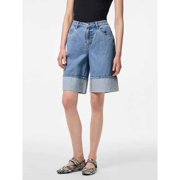 Pcmindy mw shorts - Light blue denim