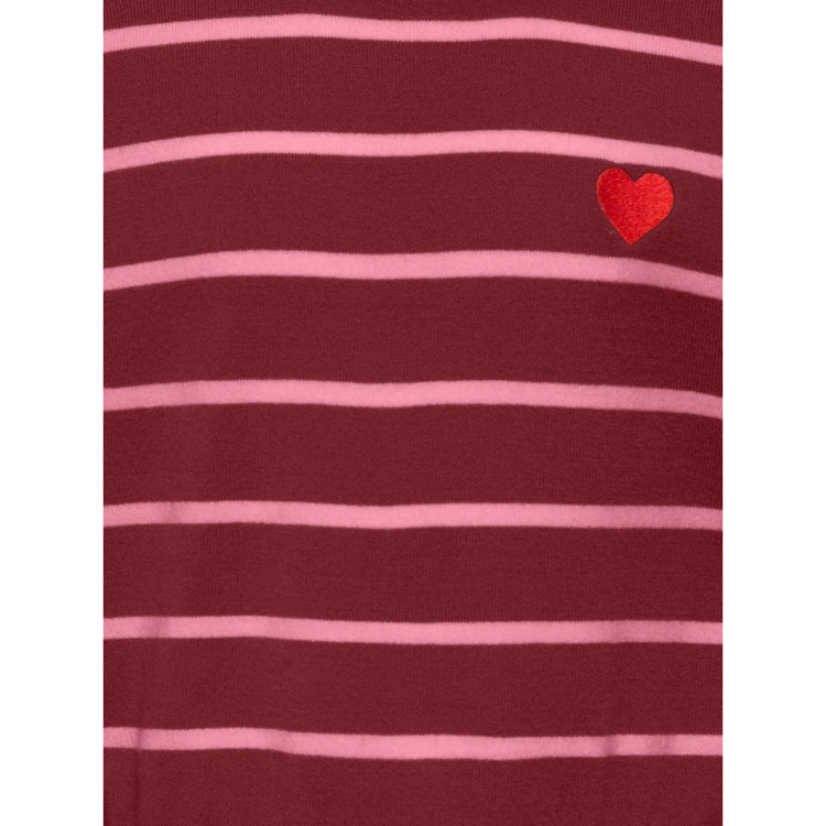 Kogamy strikbluse - Cabernet/sea pink