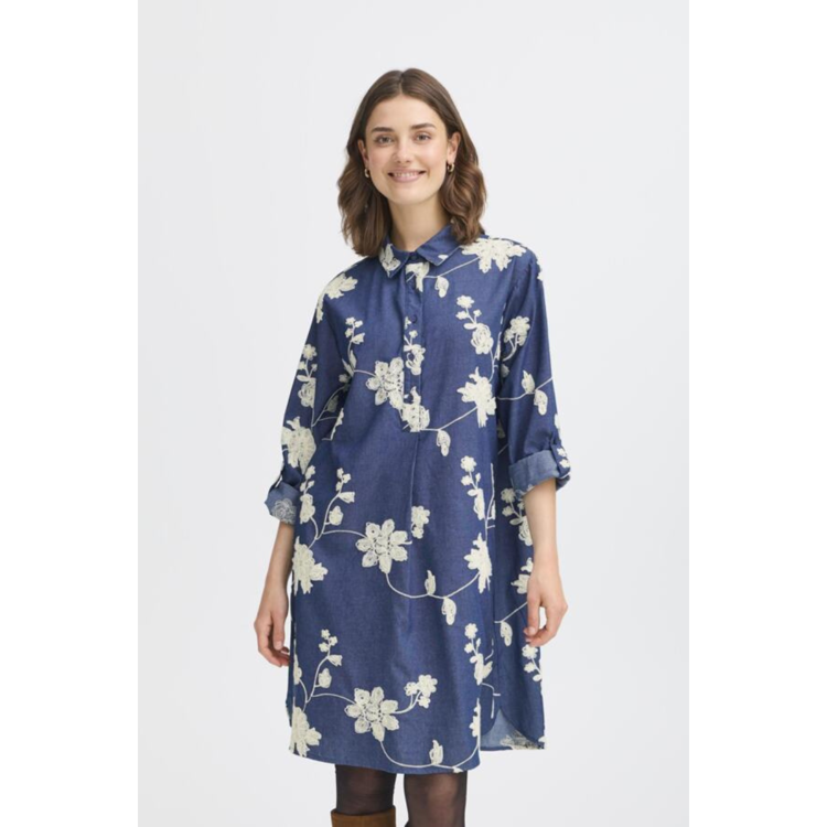 Frdarana kjole - Mid blue emb