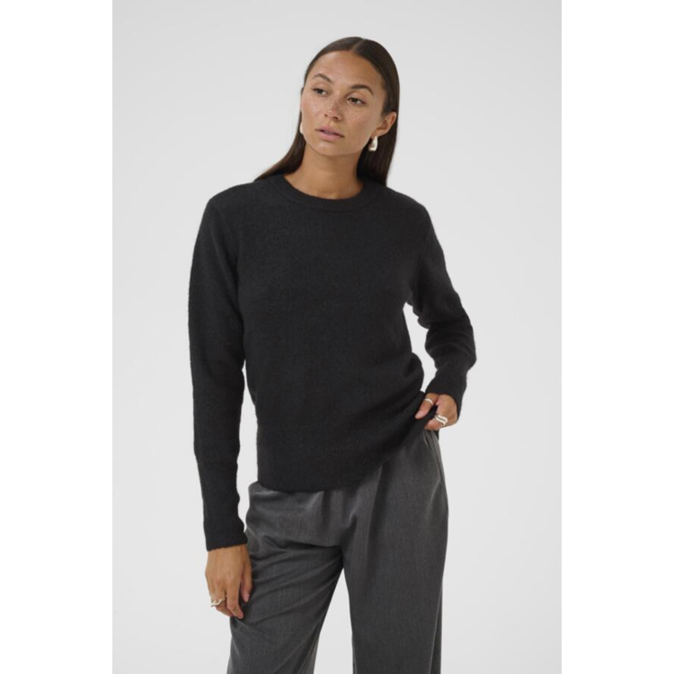 Kaniel strikbluse - Black deep