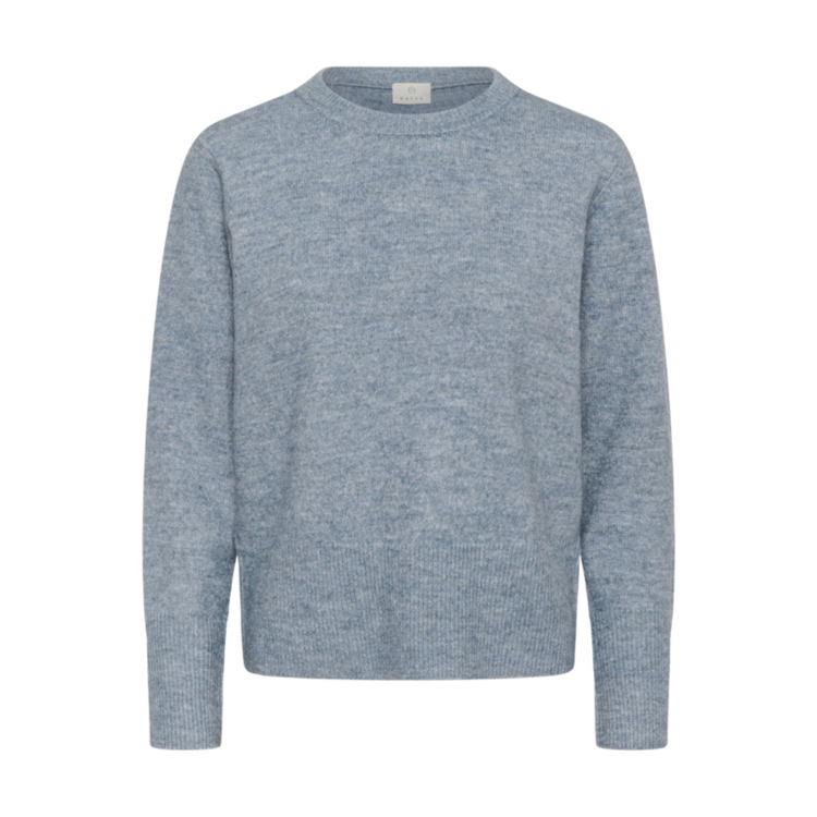 Kaniel strikbluse - Windward blue melange