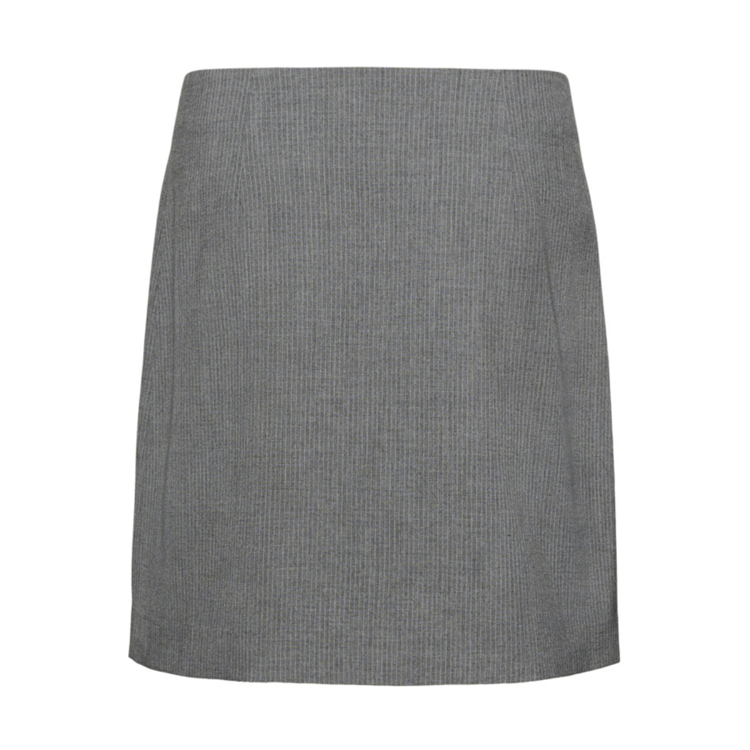 Kaellie nederdel - Grey melange/chalk stripe