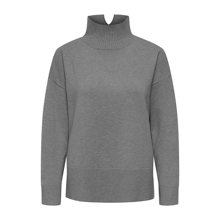 Onlcoco strikbluse - Medium grey melange