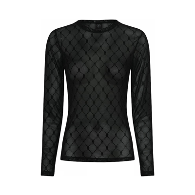 Hype the detail mesh bluse - Black