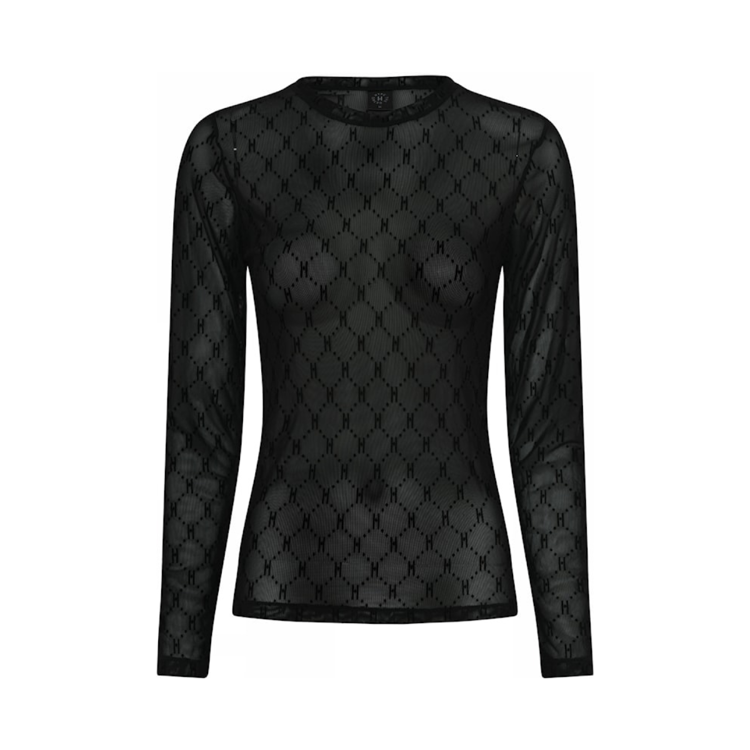 Hype the detail mesh bluse - Black