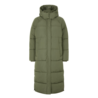 Ela slit jakke - Warm olive