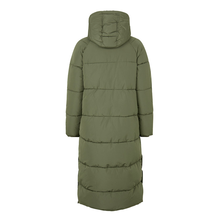 Ela slit jakke - Warm olive
