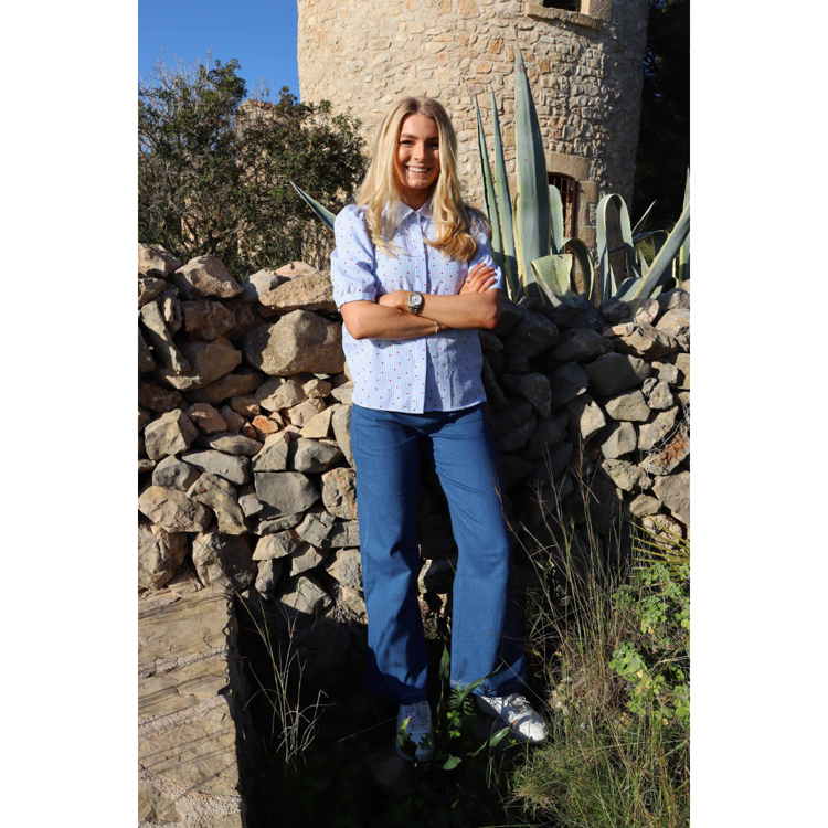 Asta wide buks - Blue denim