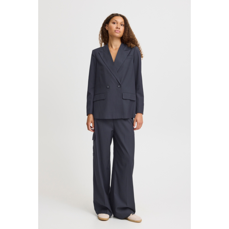 Pzlizette blazer - Dark sapphire pin striped