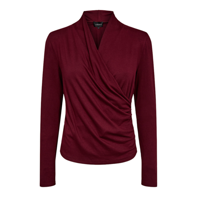 Ea wrap bluse - Bordeaux