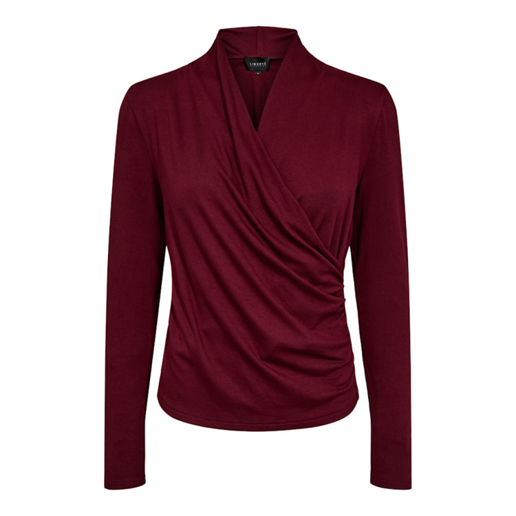 Ea wrap bluse - Bordeaux