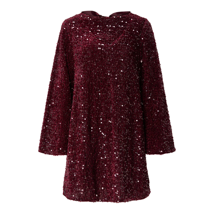 Pckam kjole - Tawny port/tawny port sequins