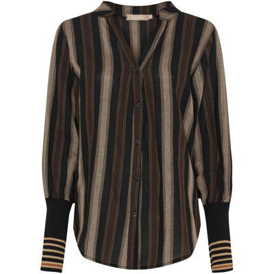 Mdcpeyton skjorte - Black/camello2