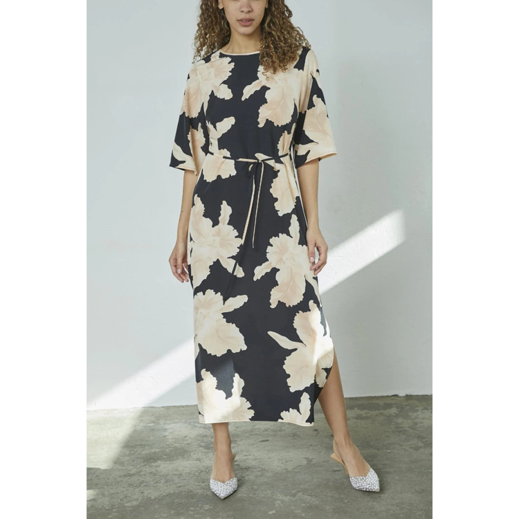 Love1354 kjole - Black/flower