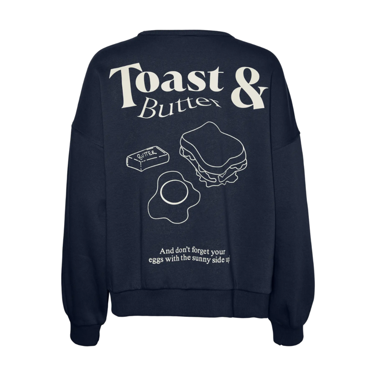 Vmbitte sweatshirt - Navy blazer/toast and butter