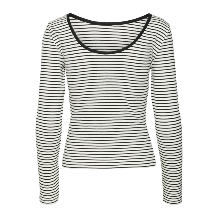 Vmchloe bluse - Snow white/black