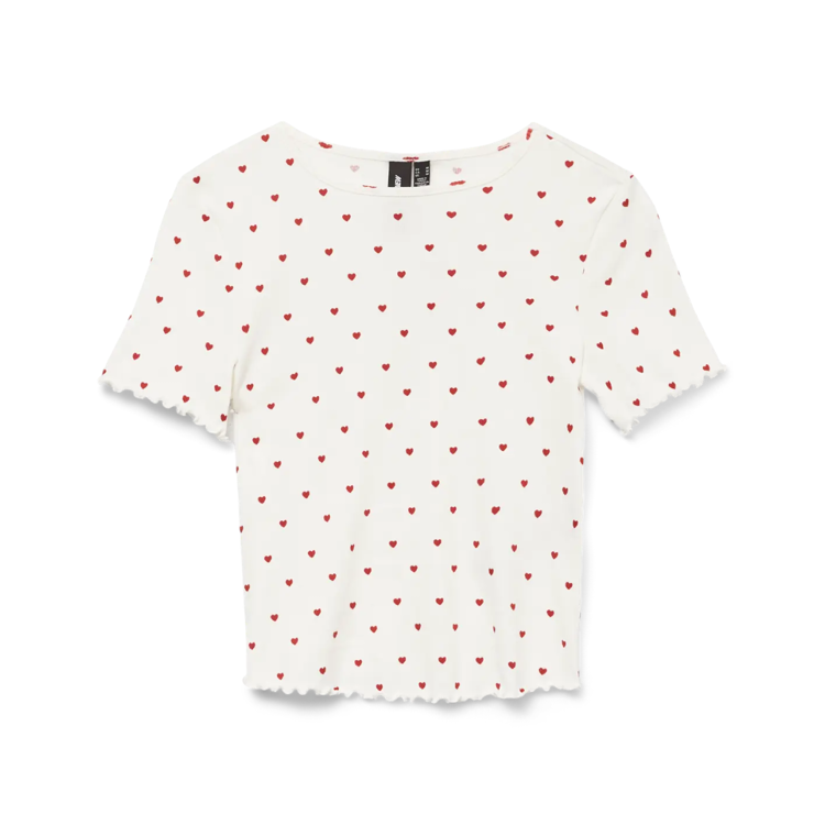 Vmharry t-shirt - Snow white/hearts