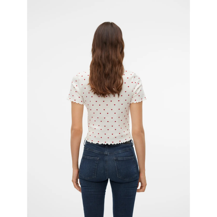 Vmharry t-shirt - Snow white/hearts