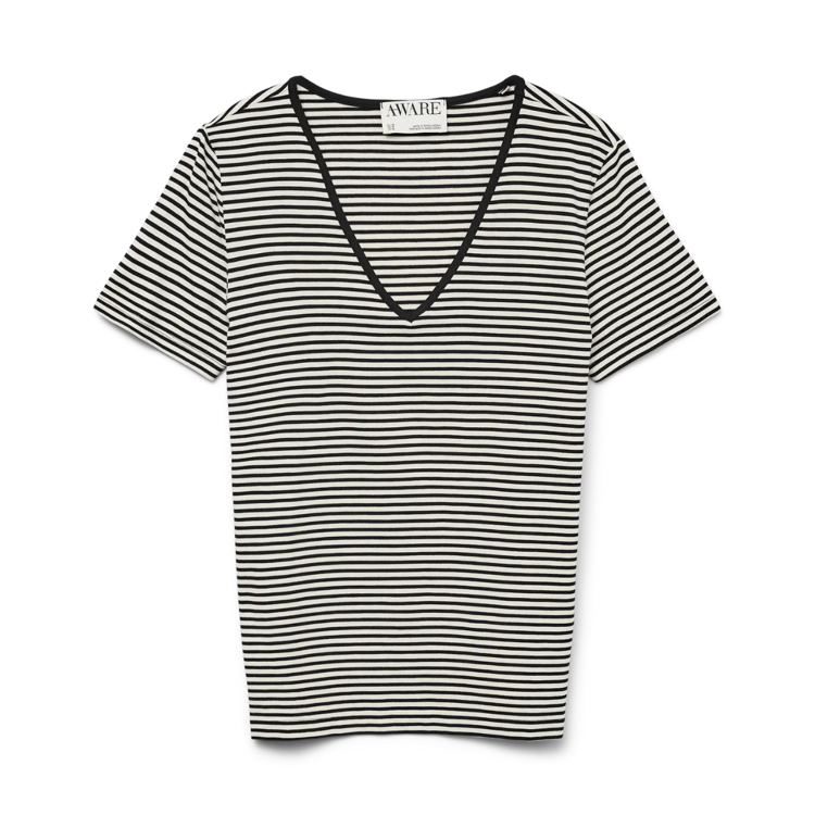 Vmpepper v-hals t-shirt - Birch/black