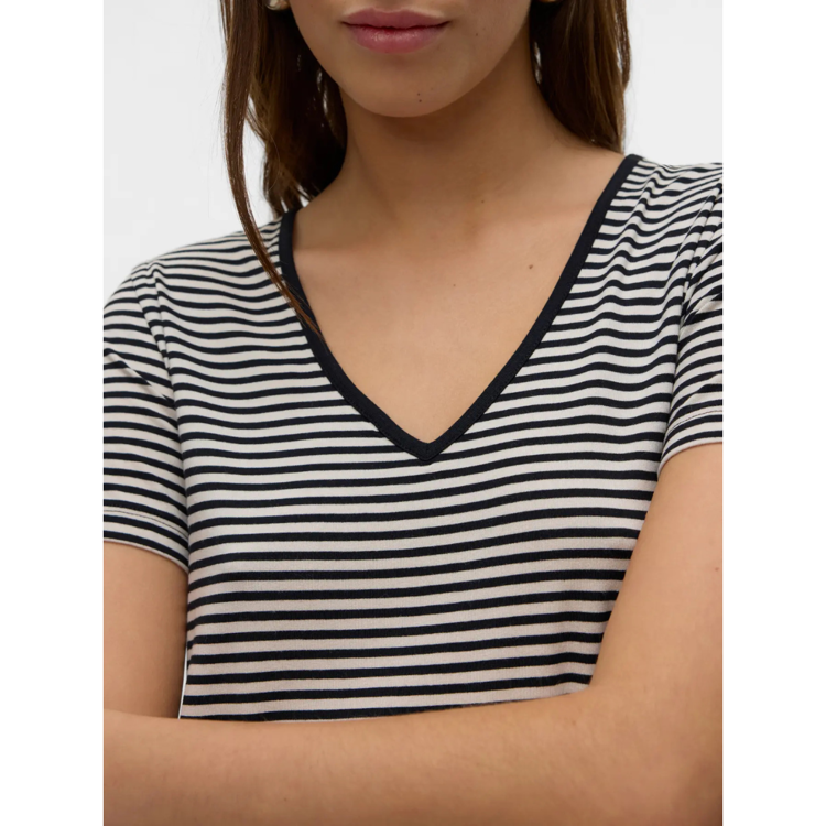 Vmpepper v-hals t-shirt - Birch/black