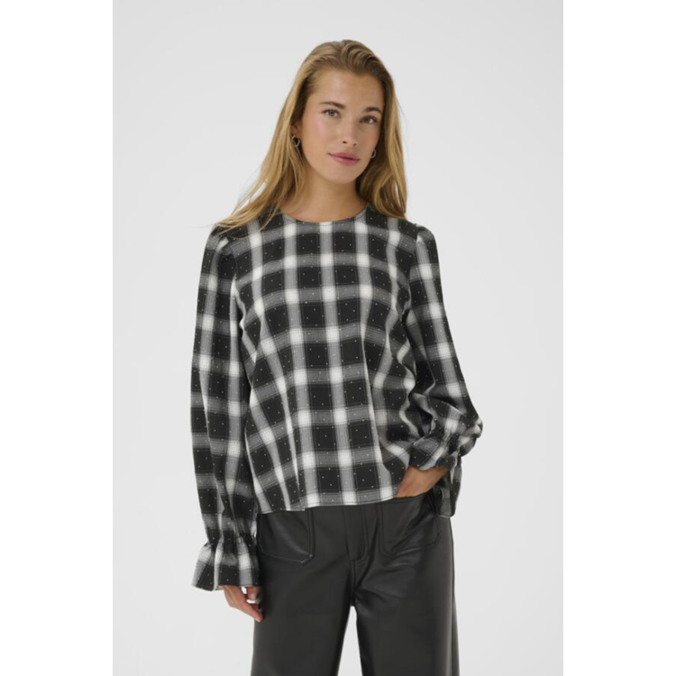 Kaluna bluse - Black white check
