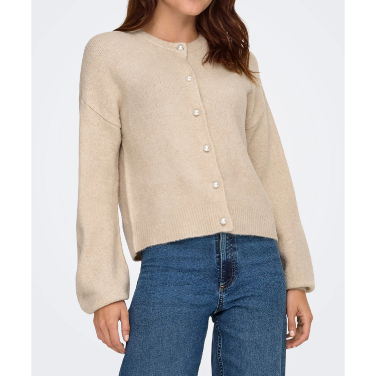 Onlisabella cardigan - Pumice stone/mleange