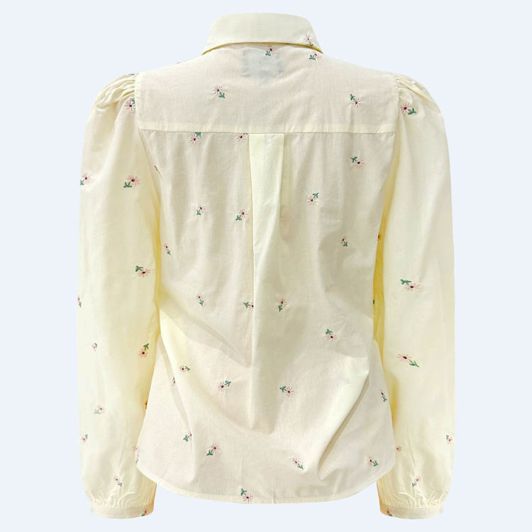 Flora skjorte - Ivory rose flower