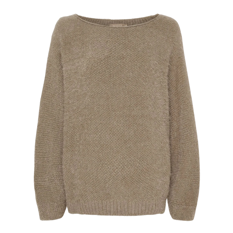 Mdcanouk strik bluse - Dark fango