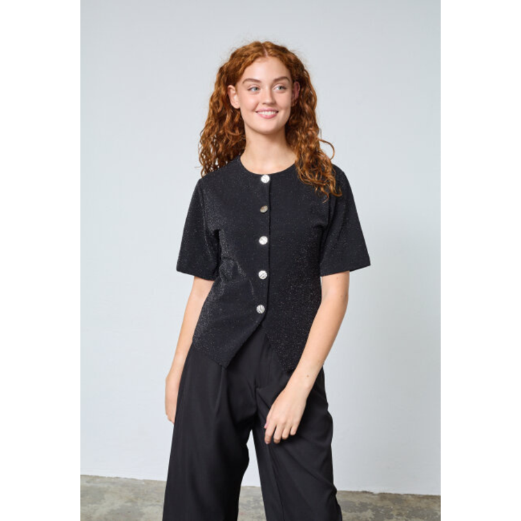 Gevela top - Black/silver