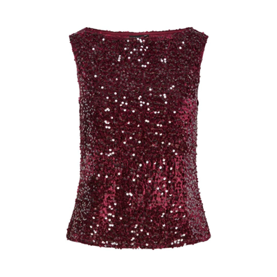 Pckam tank top - Tawny port sequins