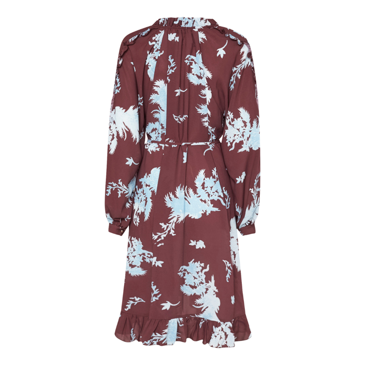 Love1434 kjole - Bordeaux/leaf