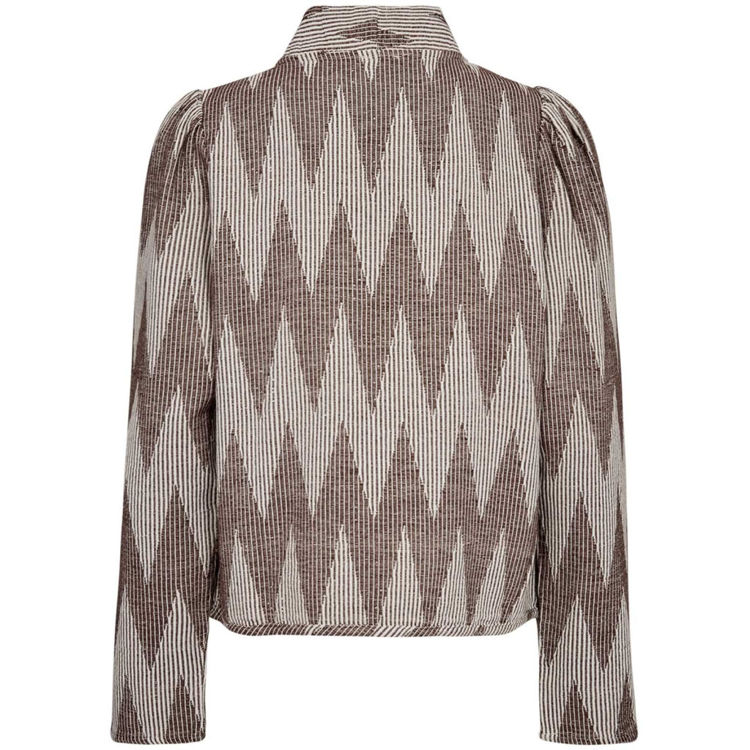 Augustego jakke - Brown jacquard