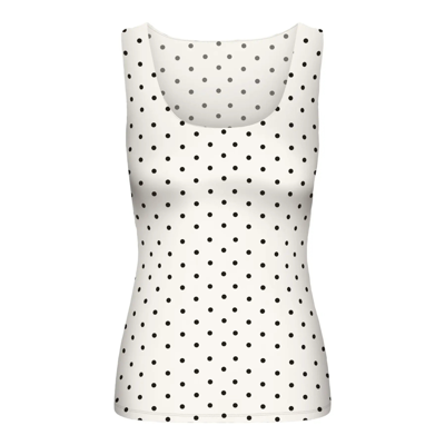 Onllone top - Cloud dancer/small dot