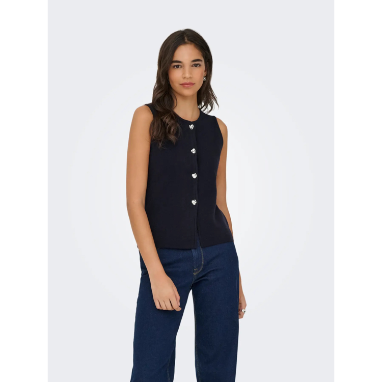 Onlibi vest - Night sky/silver button