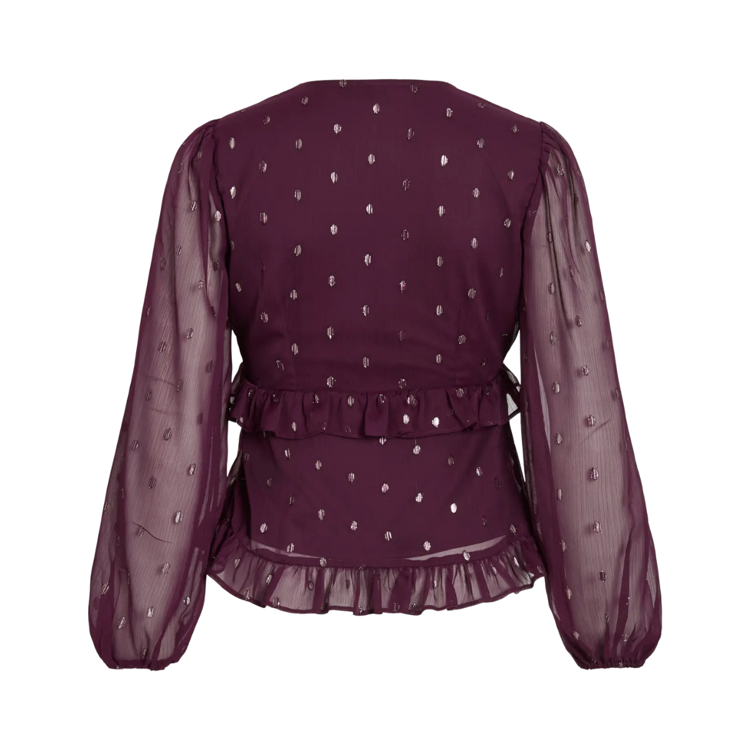 Vitommi bluse - Dark purple/foil